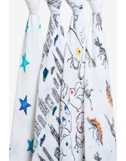 Муслиновые пеленки Aden&Anais для новорожденных, большие, набор 4, Color Pop