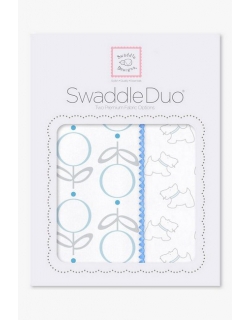 Набор пеленок SwaddleDesigns Swaddle Duo Blue Little Doggie