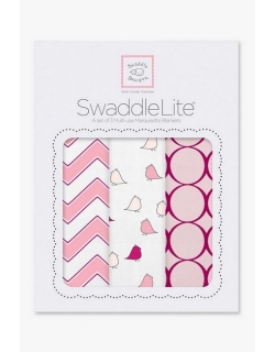Набор пеленок SwaddleDesigns SwaddleLite Chic Chevron Lite Pink