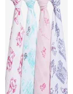 Муслиновые пеленки Aden&Anais для новорожденных большие, набор 4, Disney Aristocrats