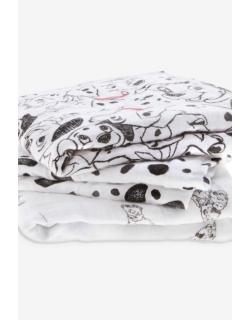 Муслиновые пеленки для новорожденных средние Aden&Anais, набор 3, Disney Dalmatians