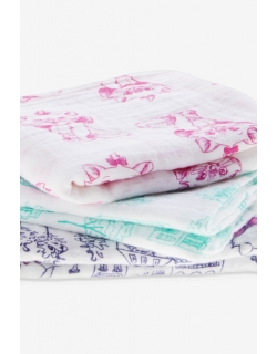 Муслиновые пеленки для новорожденных средние Aden&Anais, набор 3, Disney Aristocrats