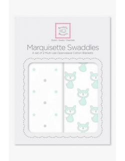 Набор пеленок SwaddleDesigns Marquisette 2-Pack Little, Fox Dottie Star
