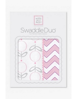 Набор пеленок SwaddleDesigns Swaddle Duo, Lolli Chevron Pink