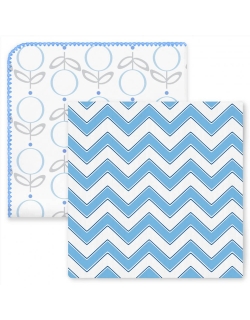 Набор пеленок SwaddleDesigns - Swaddle Duo Lolli Chevron Blue