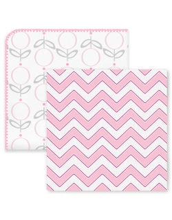 Набор пеленок SwaddleDesigns Swaddle Duo, Lolli Chevron Pink