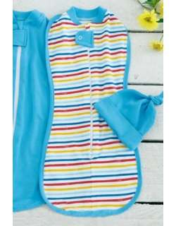 Пеленка кокон для новорожденных на молнии, Rainbow Stripe