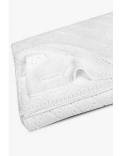 Плед для новорожденного бамбуковый вязаный Jollein, белый, средний