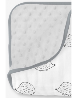 Одеяло муслиновое с флисом SwaddleDesigns Snuggle Blanket, Black Hedgehog