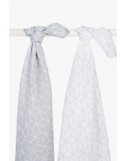Муслиновые пеленки для новорожденного Jollein большие, Graphic Grey