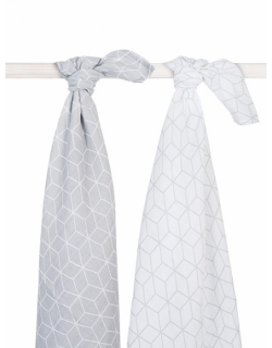 Муслиновые пеленки для новорожденного Jollein большие, Graphic Grey