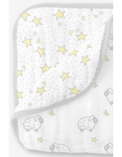 Одеяло муслиновое SwaddleDesigns, Little Lambs & Twinkle Sterling
