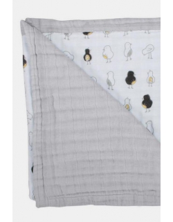 Одеяло из муслина с бамбуком Bebe au Lait, цвет Pipit and Pebble