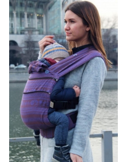 Эрго-рюкзак Karaush шарфовый с бамбуком растущий, Plum Branch