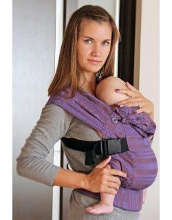 Эрго рюкзак шарфовый с бамбуком Карауш, Plum Branch Black