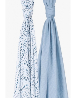 Муслиновые пеленки для новорожденного Bébé au Lait большие, Rose Serenity and Sky