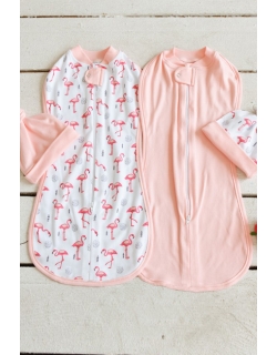 Комплект пеленок-коконов для новорожденных, Flamingo
