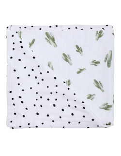 Муслиновое одеяло с бамбуком Bebe au Lait, цвет Saguaro and Dottie