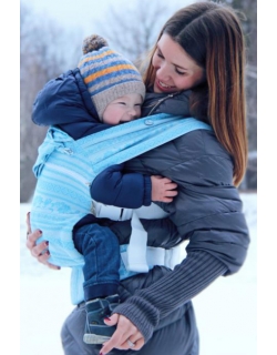 Эрго-рюкзак шарфовый с бамбуком Карауш растущий, Sky