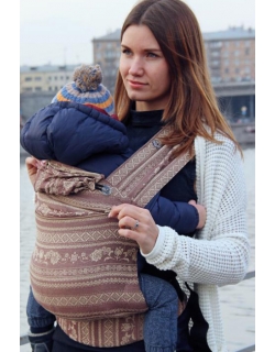 Эрго рюкзак шарфовый с бамбуком Карауш растущий, Toffee