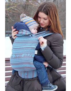 Эрго-рюкзак шарфовый с бамбуком Karaush растущий, Turquoise