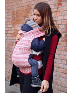 Эрго-рюкзак Карауш шарфовый с бамбуком растущий, Cranberry