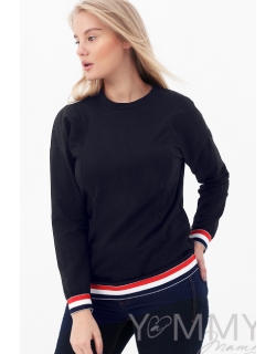 Джемпер для кормящих и беременных, темно-синий