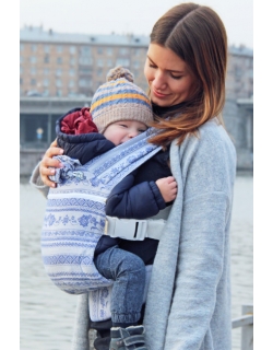 Эрго-рюкзак Karaush шарфовый с бамбуком растущий, Frost