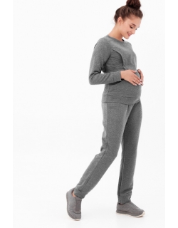 Костюм для кормящих и беременных, цвет темно-серый меланж