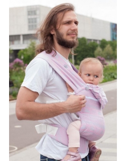 Эрго рюкзак шарфовый с бамбуком Карауш растущий, Pink