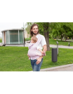 Эрго рюкзак шарфовый с бамбуком Карауш растущий, Pink