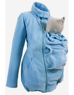 Флисовая слингокуртка и куртка для беременных, голубой
