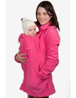 Флисовая слингокуртка и куртка для беременных, розовый