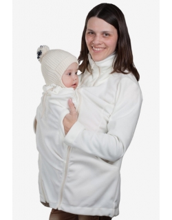 Флисовая слингокуртка и куртка для беременных, молочный