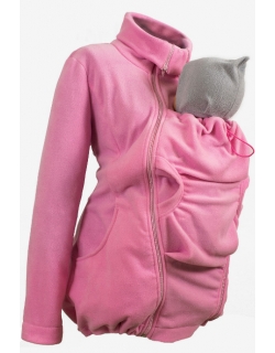 Флисовая слингокуртка и куртка для беременных, розовый