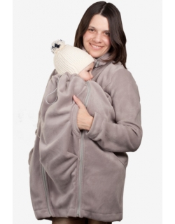 Флисовая слингокуртка и куртка для беременных, дымчатый