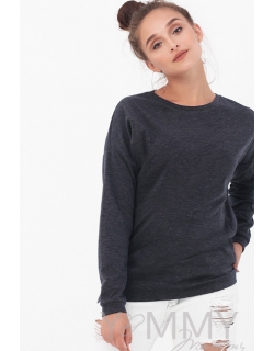 Джемпер для беременных и кормящих, синий меланж