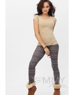 Комплект для дома бежевый с принтом сердечки