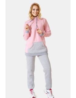 Костюм для беременных и кормящих утепленный Deya, розовый