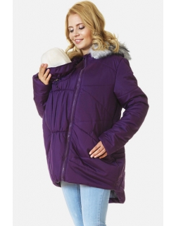 Слингокуртка зимняя Mishel 2в1, фиолетовая