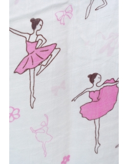 Муслиновая пеленка для новорожденных с бамбуком Diva большая, Ballerina