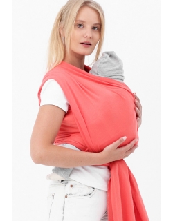 Слинг-шарф трикотажный, коралловый