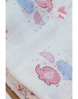 Муслиновая пеленка для новорожденных Diva большая, Elephant