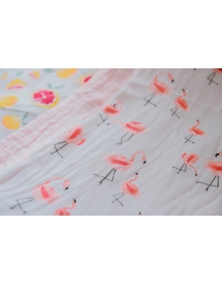 Муслиновая пеленка для новорожденных Diva большая, Flamingo Cotton