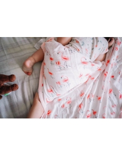 Муслиновая пеленка для новорожденных Diva большая, Flamingo Cotton