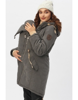 Зимняя слингокуртка - парка 3 в 1, графит