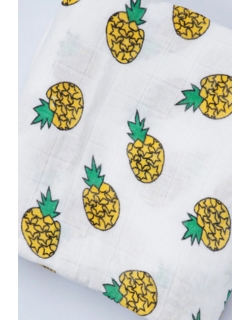 Муслиновая пеленка для новорожденных с бамбуком Diva большая, Pineapple