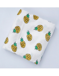 Муслиновая пеленка для новорожденных с бамбуком Diva большая, Pineapple