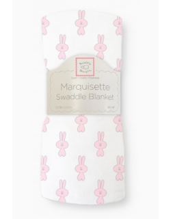 Пеленка детская тонкая SwaddleDesigns Маркизет, Little Bunnie Pstl Pink