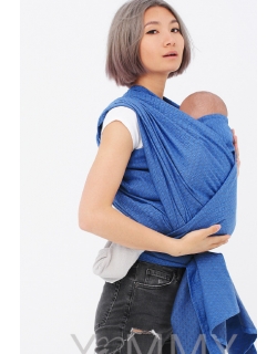 Слинг-шарф алмазного плетения YM, цвет васильковый/темно-серый